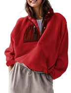 Women's Sherpa Fleece Pullover Jacket