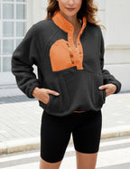 Women's Sherpa Fleece Pullover Jacket