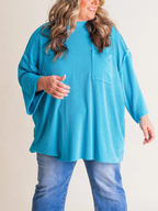Oversize High Neck Urban Ribbed Tunic