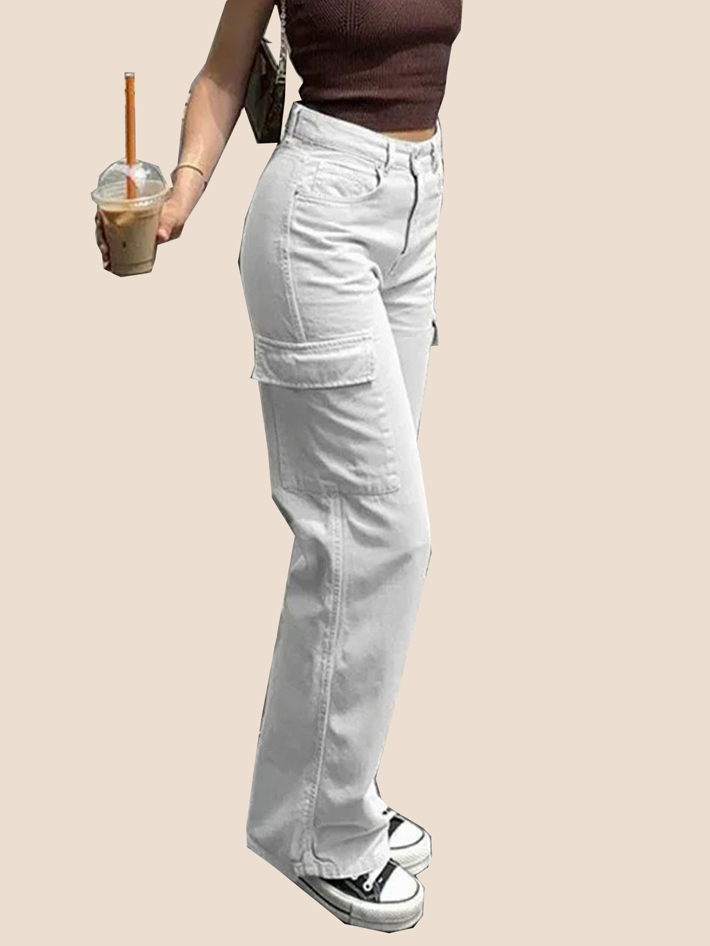 Adjustable Straight Fit Cargo Pants