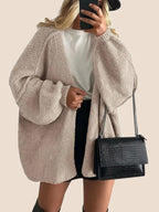 Women's Oversized Lantern Sleeve Sweater Cardigan