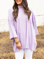 Oversize High Neck Urban Ribbed Tunic
