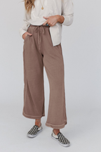 Women's Acid Washed Faded Wide Leg Pants