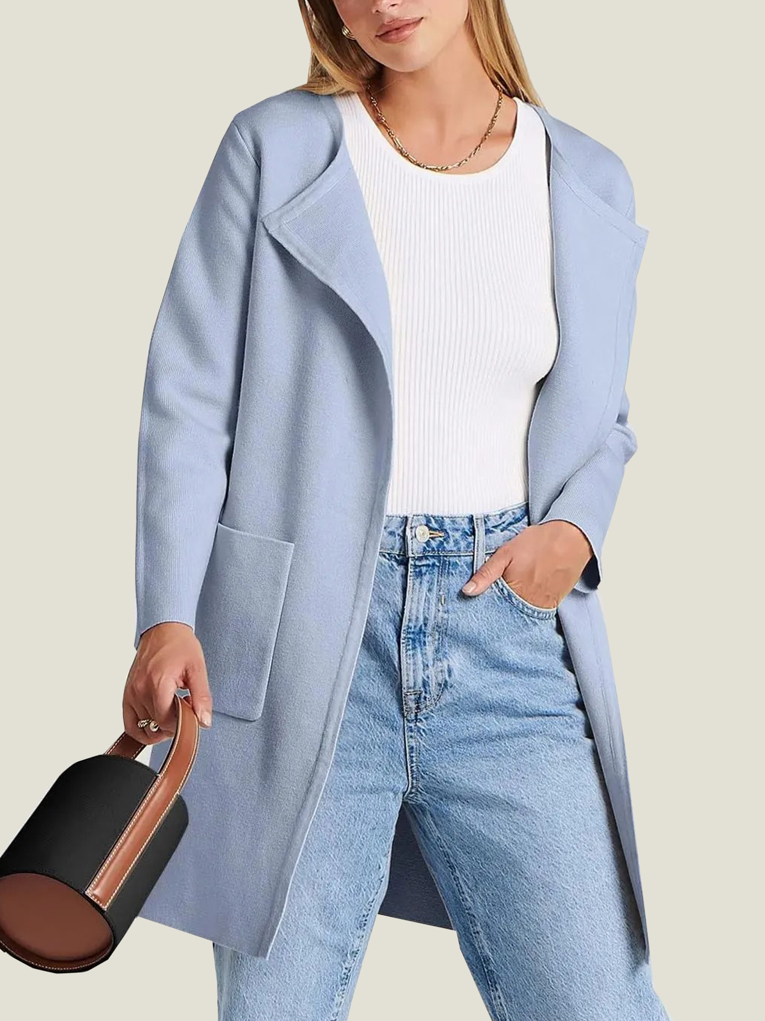 Women's Open Front Knit Cardigan