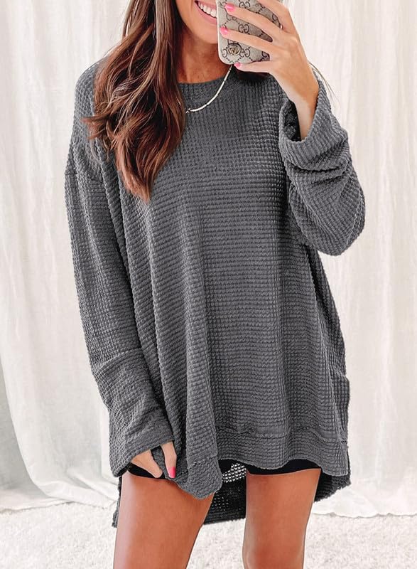 Women's Oversized Waffle Knit Top
