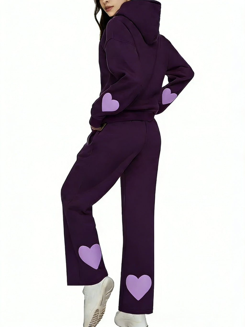 Women's Heart Patch Hoodie Set