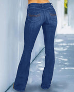 Women's Mid Waist Retro Bootcut Pants