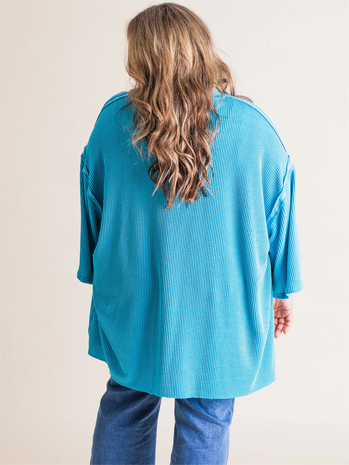 Oversize High Neck Urban Ribbed Tunic