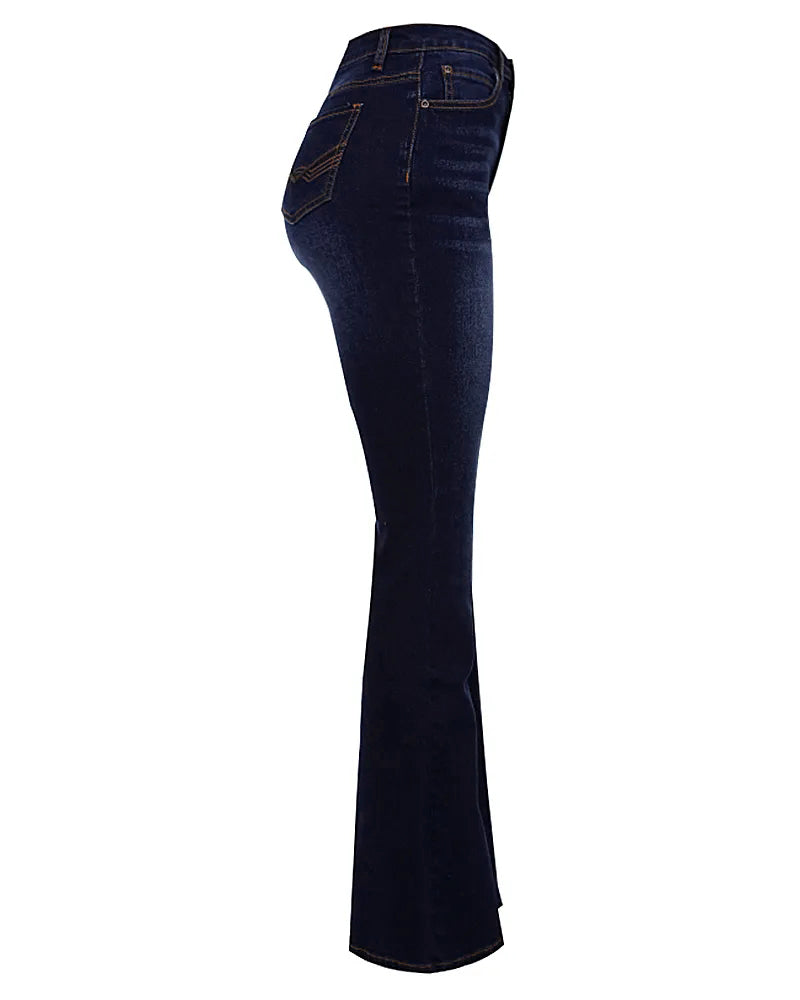 Women's Mid Waist Retro Bootcut Pants
