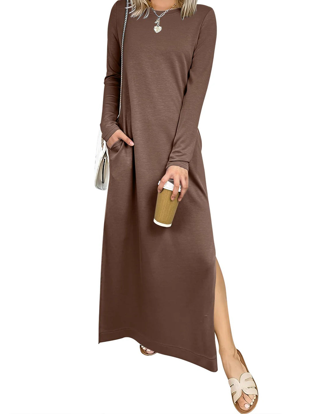 Women's Loose Split Flowy Maxi Dress