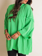 Oversize High Neck Urban Ribbed Tunic