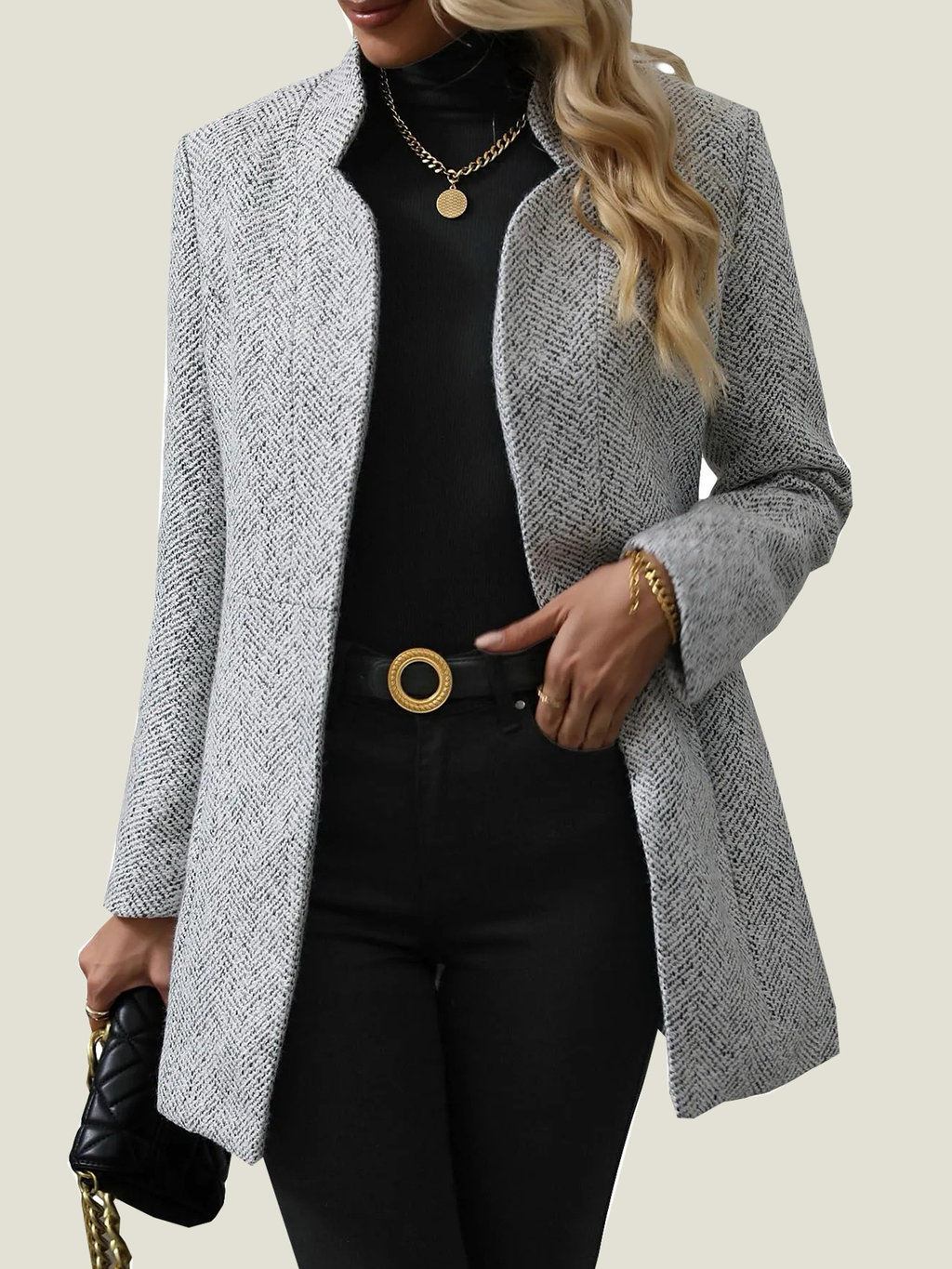 Women's Notch Lapel Casual Blazer Coat