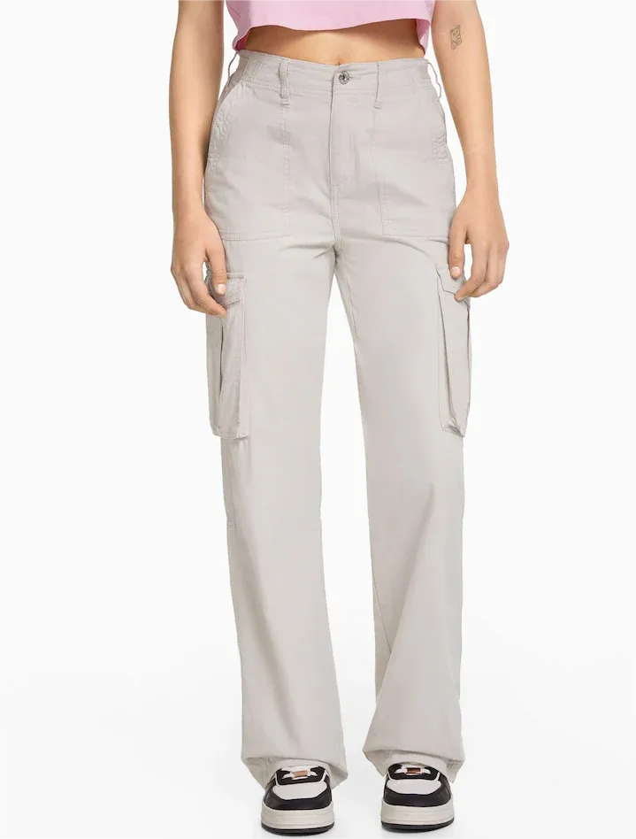 Adjustable Straight Fit Cargo Pants