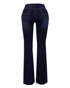 Women's Mid Waist Retro Bootcut Pants