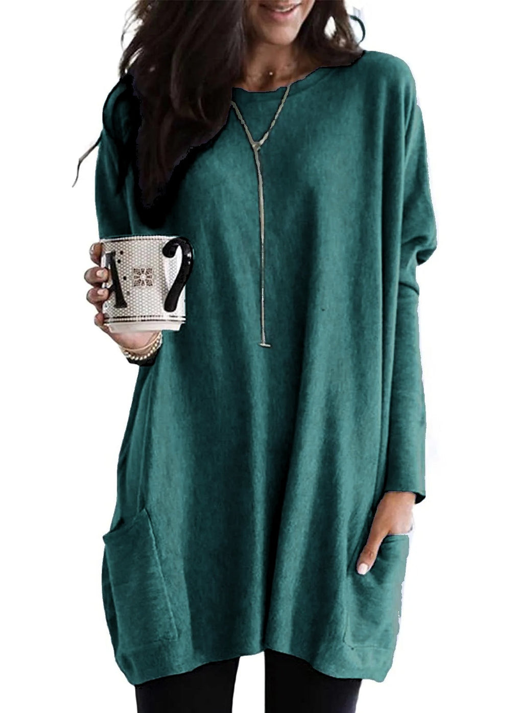 Women's Lightweight Long Sleeve Tunic Top