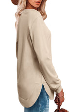 Women's High Low Curved Hem Tops