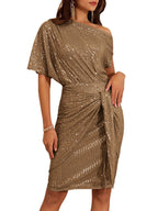 Women's Off Shoulder Sequins Bodycon Dress