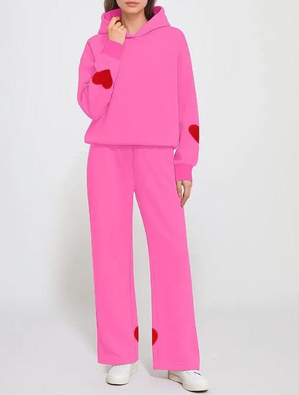 Women's Bow Detail Hoodie Sweat Set