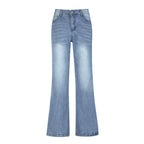 High Waist Loose Wide Leg Mopping Jeans