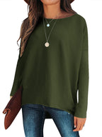 Women's Dolman Sleeve Knitted Pullover Sweater