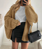 Women's Oversized Lantern Sleeve Sweater Cardigan