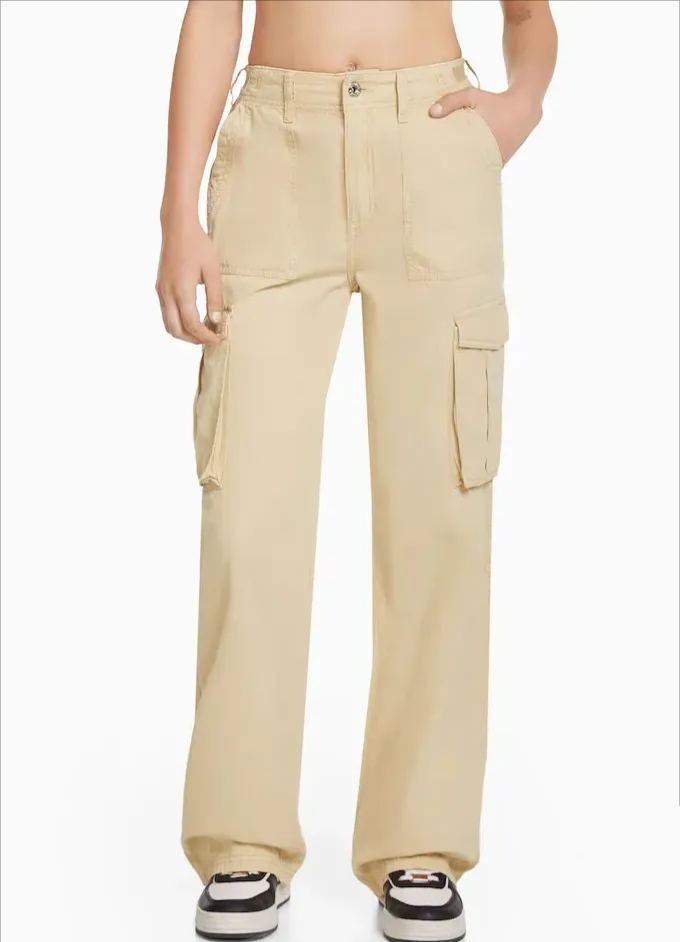 Adjustable Straight Fit Cargo Pants