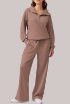 Women's Oversized Sweatshirt Wide Leg Pants Two Piece Set