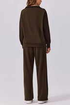 Women's Oversized Sweatshirt Wide Leg Pants Two Piece Set