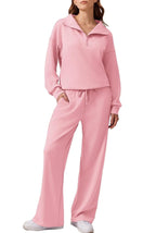 Women's Oversized Sweatshirt Wide Leg Pants Two Piece Set