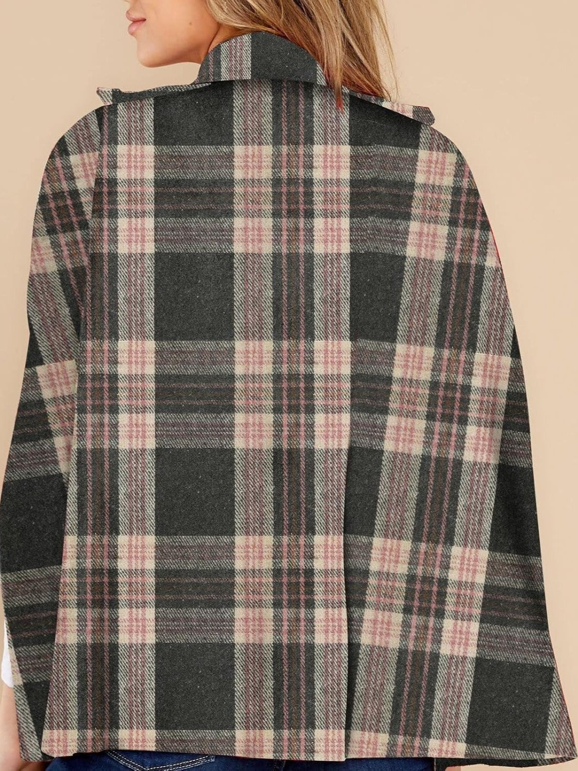 Women's Plaid Winter Cape Coat (Buy 2 Free Shipping)