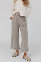 Women's Acid Washed Faded Wide Leg Pants