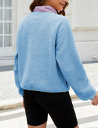 Women's Sherpa Fleece Pullover Jacket