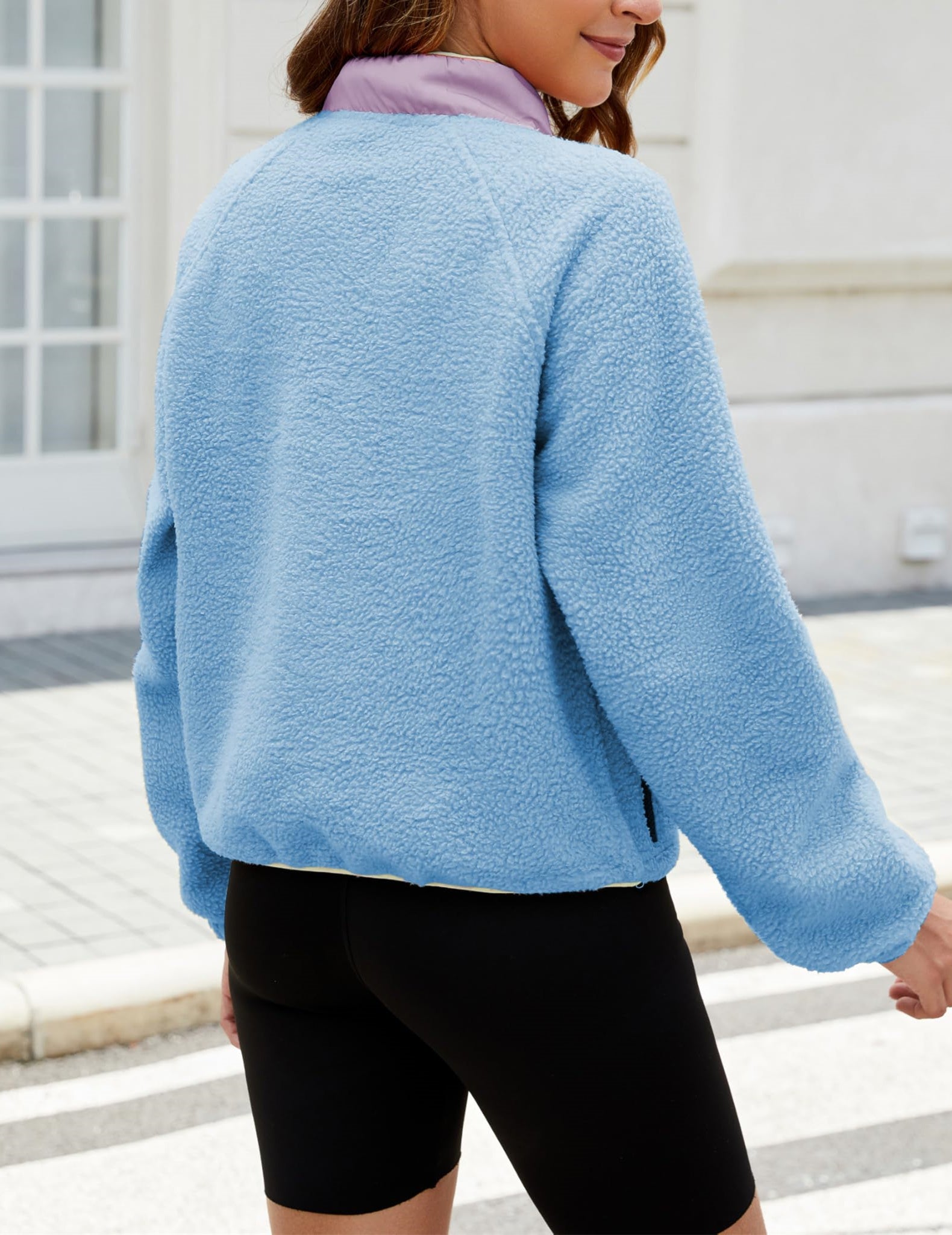 Women's Sherpa Fleece Pullover Jacket