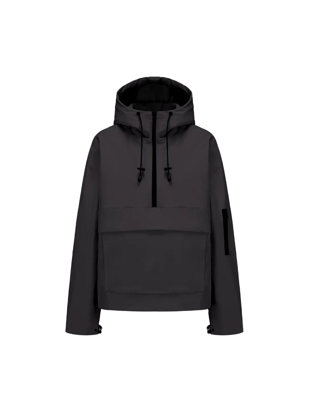 Fleece-lined Hooded Rain Jacket With Kangaroo Pocket (Buy 2 Free Shipping)