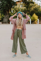 Women's Acid Washed Faded Wide Leg Pants