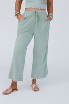 Women's Acid Washed Faded Wide Leg Pants